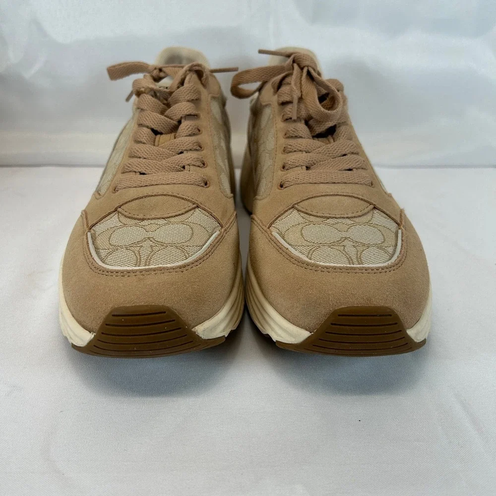 Coach C152 Sig Tech Runner Light Khaki Chalk G5057 Womens 11 B Sneaker